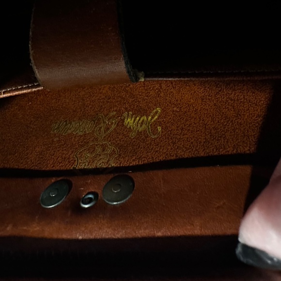 John Romain Vintage Tweed/Leather Satchel Bag - Picture 10 of 11